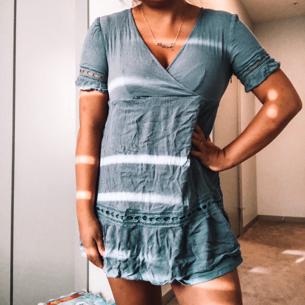 Blue mini dress